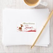 Cute Cartoon Reindekerst cadeautassen Etiket (Insitu)