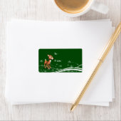 Cute Cartoon Reindekerst cadeautassen Etiket (Insitu)