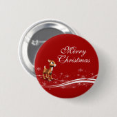 Cute Cartoon Reindekerst Ronde Button 5,7 Cm (Voorkant /achterkant)