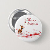 Cute Cartoon Reindekerst Ronde Button 5,7 Cm (Voorkant /achterkant)