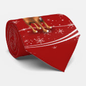Cute Cartoon Reindekerst Stropdas (Opgerold)