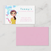 Cute Cartoon Reinigingsmiddel met bubbels Visitekaartje (Voorkant / Achterkant)