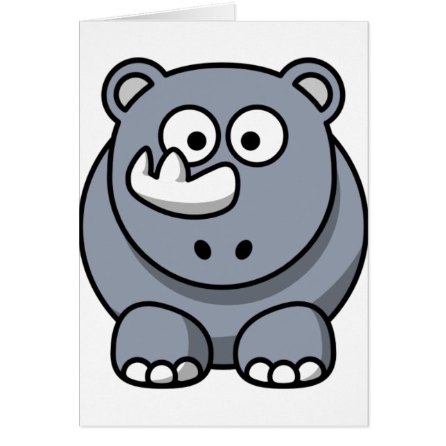 Cute Cartoon Rhino (Voorkant)