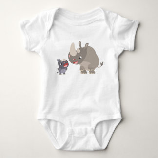Cute Cartoon Rhino Baby & Big Rhino Baby T-Shirt