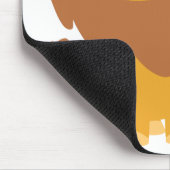 Cute Cartoon Roaring Lion mousepad Muismat (Hoek)