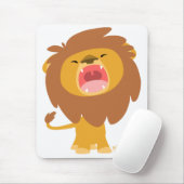 Cute Cartoon Roaring Lion mousepad Muismat (Met muis)