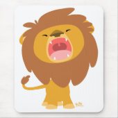 Cute Cartoon Roaring Lion mousepad Muismat (Voorkant)