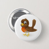 Cute cartoon Robin Illustration Ronde Button 5,7 Cm (Voorkant /achterkant)