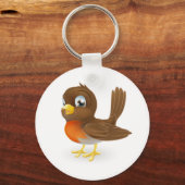Cute cartoon Robin Illustration Sleutelhanger (Voorkant)