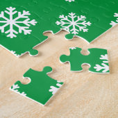 Cute Cartoon Robin met Snowflakes Legpuzzel (Zijkant)