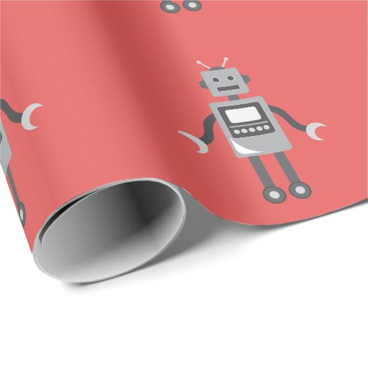 Cute Cartoon Robot Cadeaupapier (Rol Hoek)