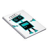 Cute Cartoon Robot gemaakt van elektronische symbo Notitieboek (Rechterzijde)