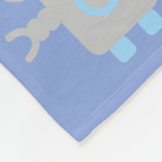 Cute Cartoon Robot Rocket Fleece Deken (Hoek)