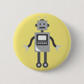 Cute Cartoon Robot Ronde Button 5,7 Cm (Voorkant)