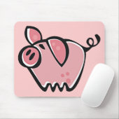 Cute Cartoon Roze Pig Muismat (Met muis)