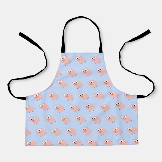 Cute Cartoon roze roze roze patroon Schort (Voorkant)