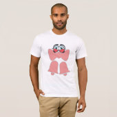 Cute Cartoon Roze Strik T-shirt (Voorkant volledig)