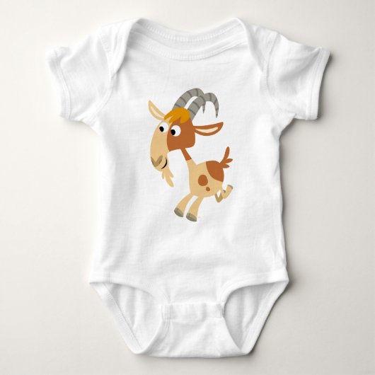 Cute Cartoon Running Goat Baby Apparel Romper (Voorkant)