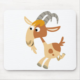 Cute Cartoon Running Goat Children Mousepad Muismat