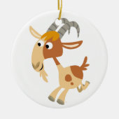 Cute Cartoon Running Goat Ornament (Voorkant)