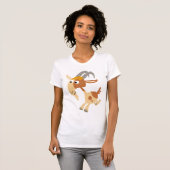 Cute Cartoon Running Goat Women T-Shirt (Voorkant volledig)