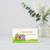 Cute Cartoon Safari Animals Visitekaartje (Staand voorkant)