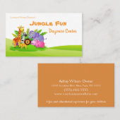 Cute Cartoon Safari Animals Visitekaartje (Voorkant / Achterkant)