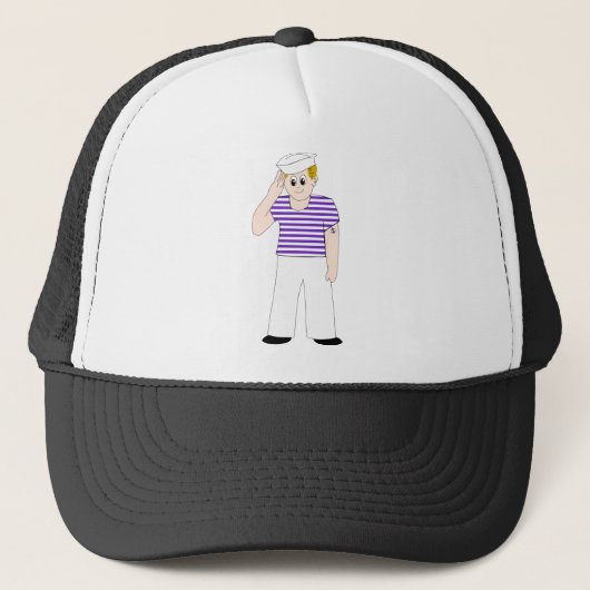 Cute Cartoon Sailor Trucker Pet (Voorkant)