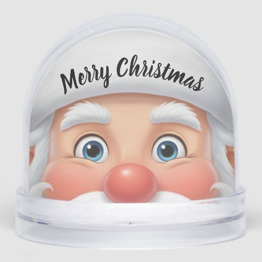 Cute cartoon Santa Claus face Christmas Sneeuwbol (Voorkant)