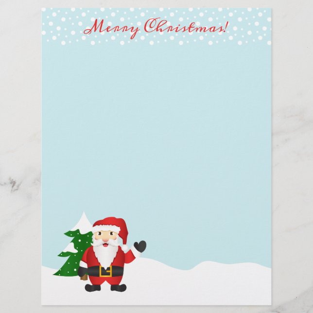 Cute Cartoon Santa Claus Merry kerst (Voorkant)