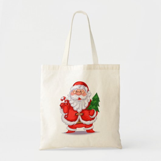 Cute Cartoon Santa Claus Tote Bag (Voorkant)