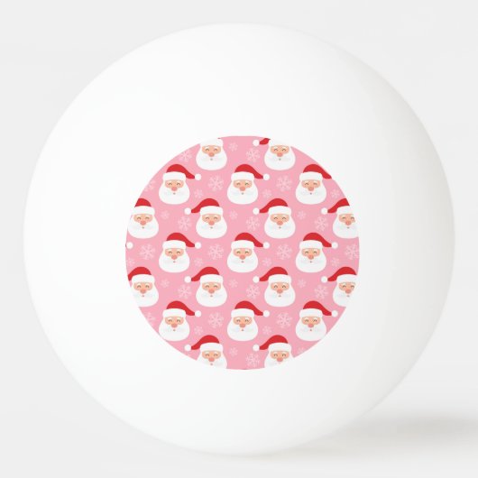 Cute Cartoon Santa Faces Pingpongbal (Voorkant)