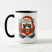 Cute Cartoon Santa Holding Mince Pie Mok (Links)