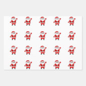 Cute Cartoon Santa Robin Gingerbrooman Inpakpapier Vel (Voorkant 3)