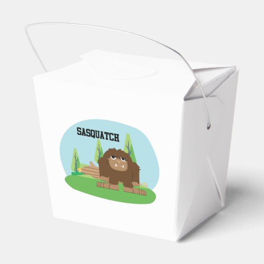 Cute Cartoon Sasquatch Bedankdoosjes (Achterkant)