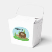 Cute Cartoon Sasquatch Bedankdoosjes (Voorkant Zijde)