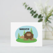 Cute Cartoon Sasquatch Briefkaart (Staand voorkant)