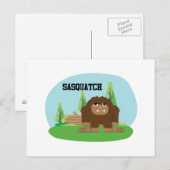 Cute Cartoon Sasquatch Briefkaart (Voorkant / Achterkant)