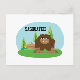 Cute Cartoon Sasquatch Briefkaart