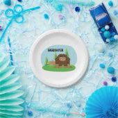 Cute Cartoon Sasquatch Papieren Bordje (Feest)