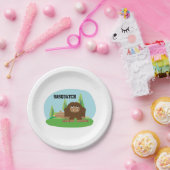 Cute Cartoon Sasquatch Papieren Bordje (Feest)