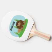 Cute Cartoon Sasquatch Tafeltennisbatje (Zijkant)