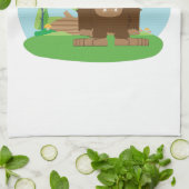 Cute Cartoon Sasquatch Theedoek (Gevouwen)