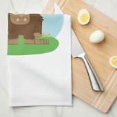 Cute Cartoon Sasquatch Theedoek (Quarter Fold)