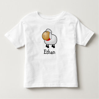Cute cartoon schaap met kindernaam kinder shirts