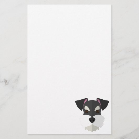 Cute Cartoon Schnauzer! Briefpapier (Voorkant)
