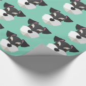 Cute Cartoon Schnauzer! Cadeaupapier (Hoek)
