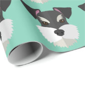 Cute Cartoon Schnauzer! Cadeaupapier (Rol Hoek)