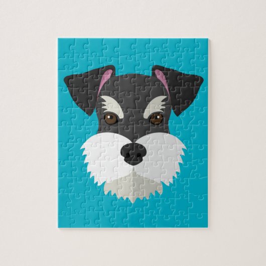 Cute Cartoon Schnauzer! Legpuzzel (Verticaal)