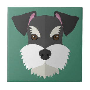 Cute Cartoon Schnauzer! Tegeltje